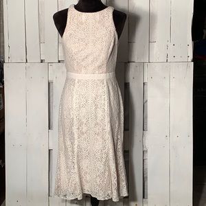 DB Studio Lace Overlay White Cream Crossback 6
